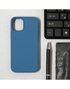 Чехол для телефона iPhone 12 mini Soft touch силикон синий Luazon home