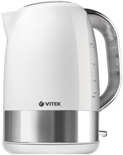 Чайник электрический VT 1125 1 7 л белый серебристый Vitek