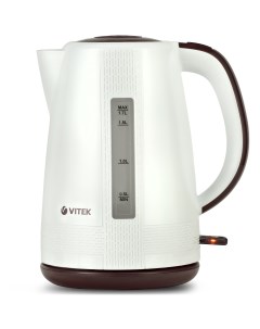 Чайник электрический VT 7055 W 1 7 л белый коричневый Vitek