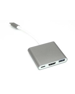 Аксессуар Адаптер для APPLE MacBook Type C USB HDMI Type C Grey 075337 Vbparts