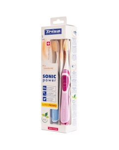 Электрическая зубная щетка Sonicpower Akku 686077 2шт Black Pink Trisa