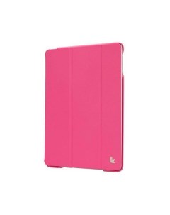 Чехол книжка JisonCase Executive для Apple iPad Air натуральная кожа розовый Nobrand