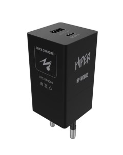 Сетевое зарядное устройство HP WC003 USB C USB A 3A черный Hiper