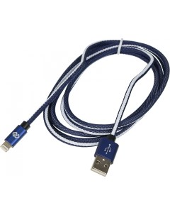 Кабель Lightning USB в оплетке 2А 1 2 м синий light 1 2m bl Digma
