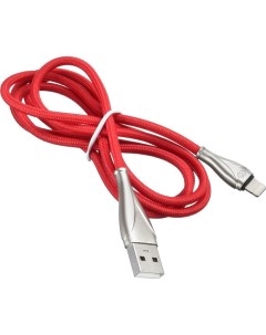 Кабель Lightning USB в оплетке 2А 1 2 м красный light 1 2m red Digma