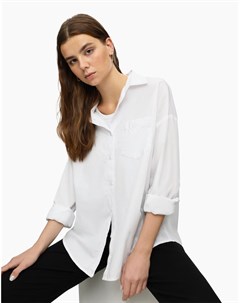 Белая рубашка oversize из хлопка Gloria jeans