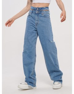Широкие джинсы багги с вырезами на талии Твое