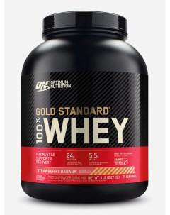 Протеин Gold Standard 100 Whey 2270 г Клубника банан Черный Optimum nutrition