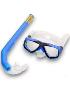 Набор для плавания детский маска трубка ПВХ E41216 синий Sportex