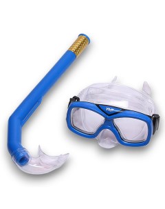 Набор для плавания детский маска трубка ПВХ E41234 синий Sportex