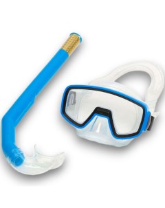 Набор для плавания детский маска трубка ПВХ E41222 синий Sportex