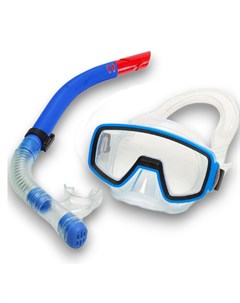 Набор для плавания детский маска трубка ПВХ E41225 синий Sportex