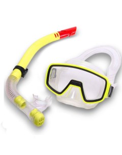 Набор для плавания детский маска трубка ПВХ E41226 желтый Sportex