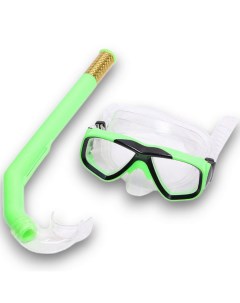 Набор для плавания детский маска трубка ПВХ E41218 зеленый Sportex