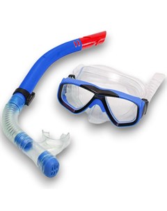 Набор для плавания детский маска трубка ПВХ E41219 синий Sportex