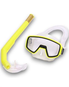 Набор для плавания детский маска трубка ПВХ E41223 желтый Sportex