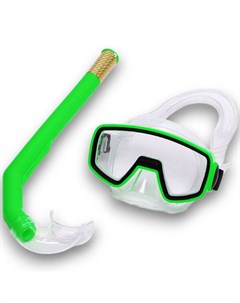 Набор для плавания детский маска трубка ПВХ E41224 зеленый Sportex