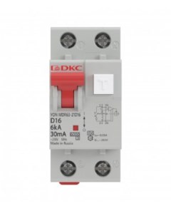 Автоматический выключатель дифф тока АВДТ MDR63 21C25 A 6kA тип характеристики C 1P N 25A тип A 2 мо Dkc