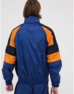 Темно синяя спортивная куртка в стиле ретро L VE nylon Lacoste