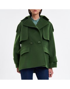 Зелёное короткое пальто Tobeone