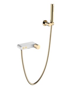 Смеситель для ванны с душем Stick 123 WG 2 белый ручка touch gold Boheme