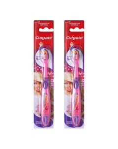 Комплект зубная щетка Barbie для детей старше 5 лет супермягкая х 2 шт Colgate