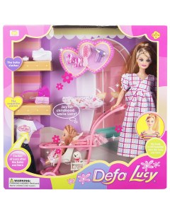 Кукла 8049 с коляской и аксессуарами Defa lucy