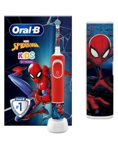 Детская электрическая зубная щетка Vitality Kids D100 413 2KX Spiderman чехол Oral-b