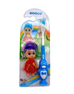 Зубная щетка для девочек Dorco детская Подарок кукла голубой Nobrand