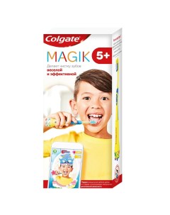 Детская зубная щетка Magik с приложением для чистки зубов 5 супермягкая Colgate