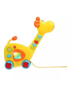 Музыкальная игрушка Веселый жирафик 2 в 1 гитара и каталка свет звук Жирафики