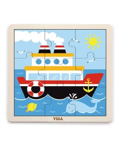 Пазл для малышей Корабль 9 деталей Viga