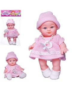 Пупс ABtoys Мой малыш озвученный в розовом платье 22 9 см Junfa toys