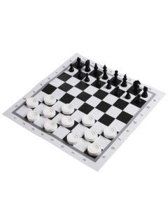 Настольная игра Шахматы и шашки 2в1 в пак с хэдером малого форм в кор 25шт Умные игры