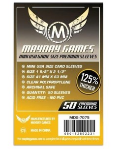 Протекторы для настольных игр Mayday Premium Mini USA 41x63 50 штук Mayday games
