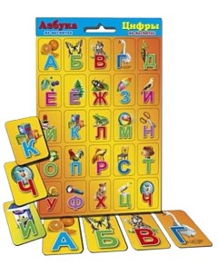 Семейная настольная игра Азбука и цифры АМ 7260 синяя мини Рыжий кот