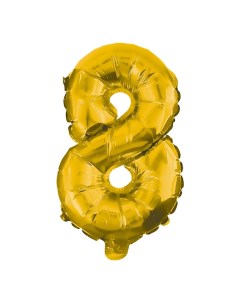 Воздушный шар 8 Party Essentials из фольги золотой Procos