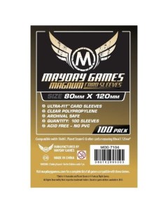 Протекторы для настольных игр Mayday Magnum Dixit 80x120 100 штук Mayday games