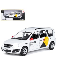 Машинка Lada Largus Яндекс Такси 1 24 белая инерционная JB1251343 Автопанорама