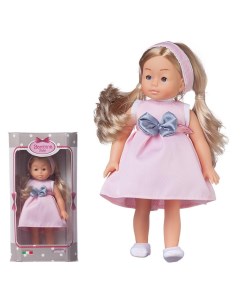 Кукла Bambina Bebe 20 см в розовом платье с серым бантом BD1652 M37 w 2 Dimian