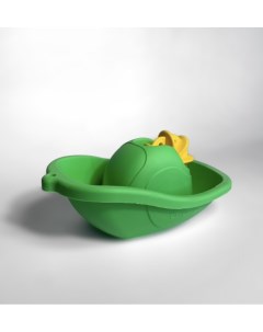 Игрушка для купания катерок из мягкого пластика с вертушкой зеленый Биплант