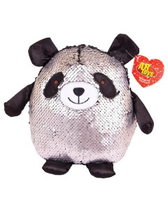 Панда с пайетками 20 см игрушка мягкая Abtoys