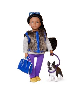 Кукла 15 см Илисса с щенком терьер бостон Индиго L31016 Лори