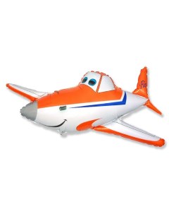 Шар фольгированный 30 Самолёт цвет оранжевый Flexmetal