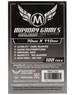 Протекторы для настольных игр Mayday Magnum Lost Cities 70x110 100 штук Mayday games
