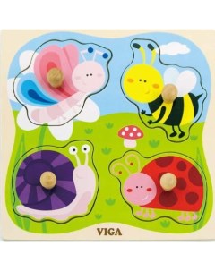 Пазл для малышей Насекомые 4 детали VG50131 Viga