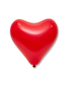 Шар латексный 12 сердце стандарт набор 50 шт цвет красный Everts