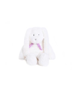 Мягкая игрушка Заяц 40 см белый фиолетовый AT365013 Lapkin