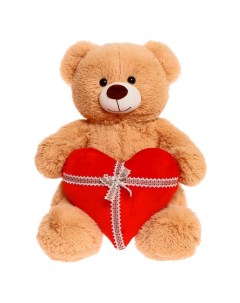 Мягкая игрушка Медведь Мартин 65см коричневый с сердцем Fixsitoysi