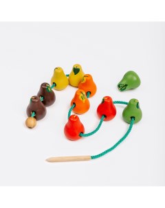 Игра Шнуровка Груши Развивающая игрушка в подарок для детей Mag wood